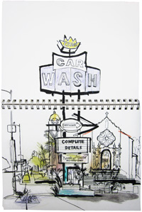 thumbnail lucinda rogers drawing los angeles car wash detail