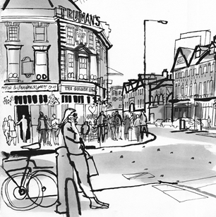 lucinda rogers ink drawink east end london spitalfields life golden heart hanbury street