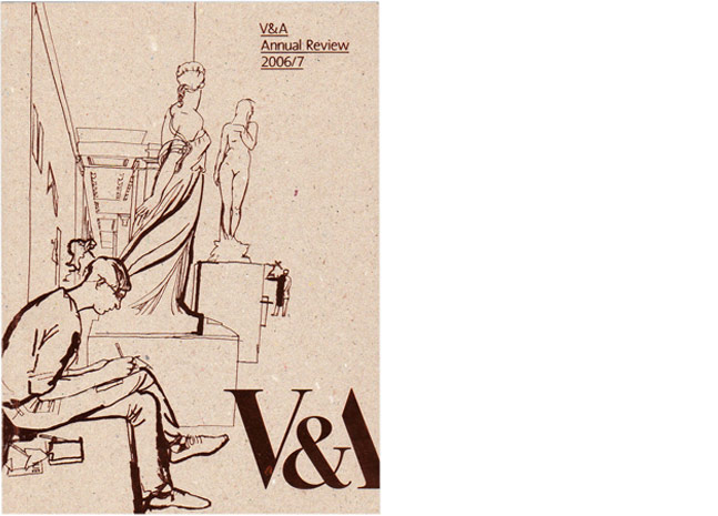lucinda rogers v&a musem annual review illustration black and white